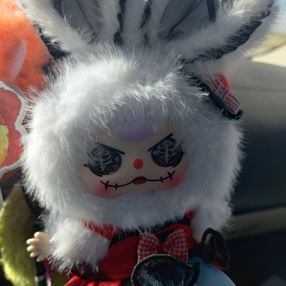 Cute Plush Doll with Red and Blue Outfit - Picture 3 of 4